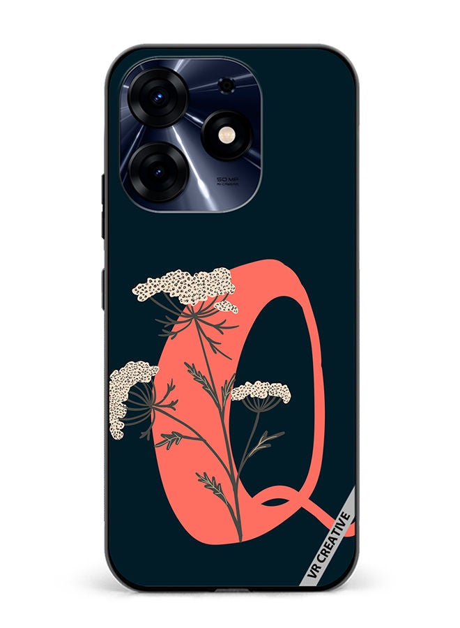 VR CREATIVE Protective Case Cover For Tecno Spark 10 Pro Alphabet Q Design Multicolour - Image 1