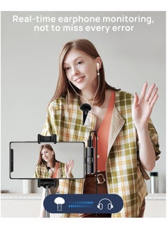 XVersion XVersion Wireless Lavalier Microphone 2-Pack for iPhone iPad with Charging Case, 12-Hour Clip-On Lapel Mic, Noise Canceling, Type-C One to Two, Rose Gold  - Image 5