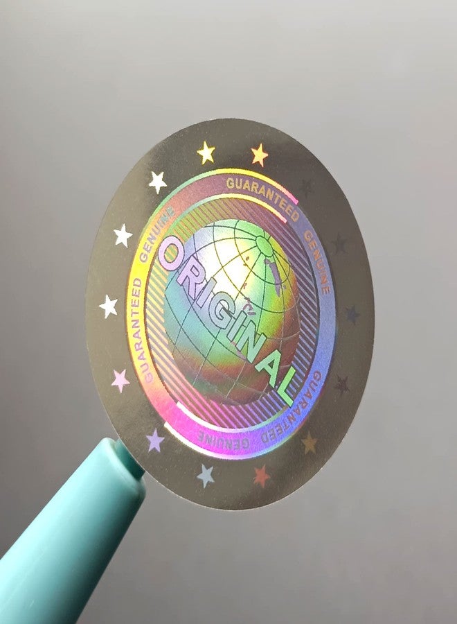 ILMBVM 180pcs Genuine Guaranteed and Original Hologram Sticker Tamper Proof Seal Warranty Void Labels(2.5cm) (Silver) - Image 1