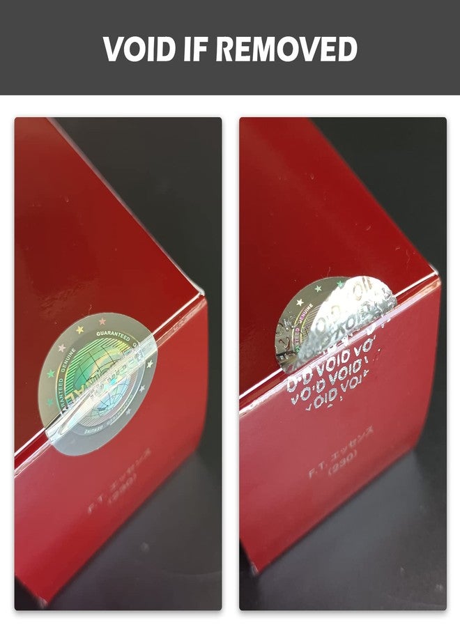 ILMBVM 180pcs Genuine Guaranteed and Original Hologram Sticker Tamper Proof Seal Warranty Void Labels(2.5cm) (Silver) - Image 2