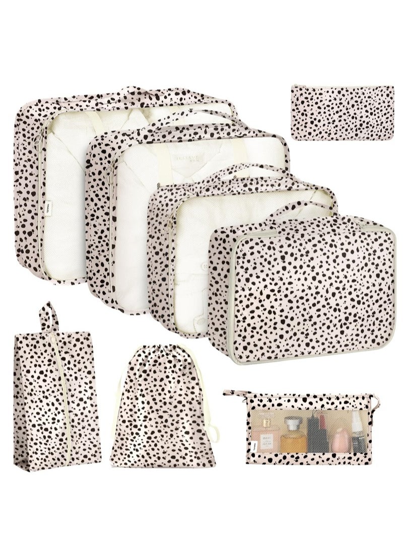 Generic 8-piece travel organizer luggage set suitable for digital toiletries and cosmetics storage bags, suitable for clothes, shoes, suitcases and travel bags  - Image 1