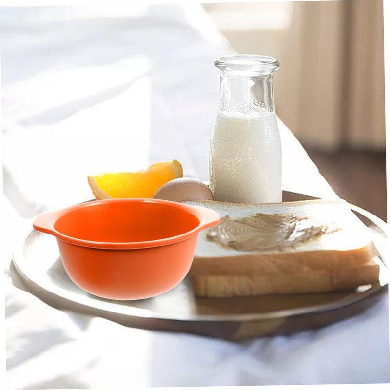 Orange Dinosaur Divided Plate with Bowl Fork Spoon Utensils for Kids - Image 4