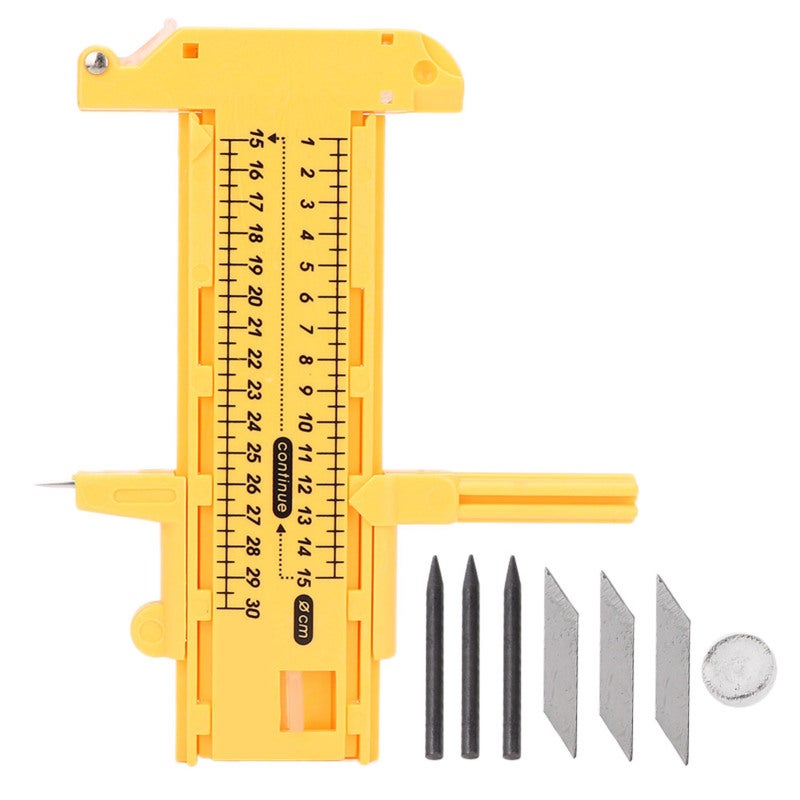 Adjustable Compass Cutter: 30cm Max Cut Diameter, High-Quality Durable PVC Plastic - Replaceable Blade Circle Cutting Tool for Craft, Paper, Leather, Vinyl Cutting - Image 1