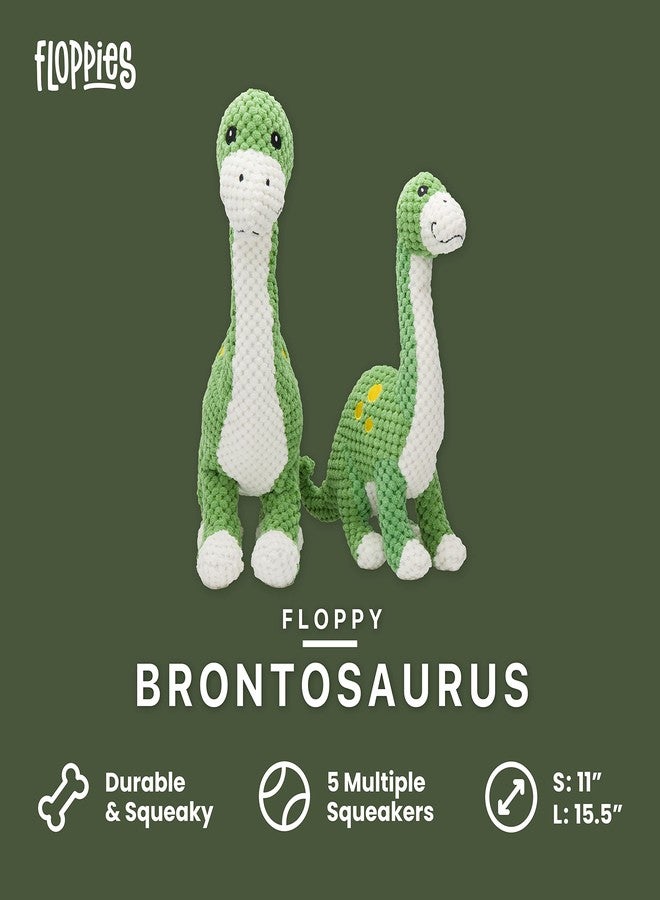 fabdog Floppies Plush Dog Toy - Cute & Durable Squeaky Dog Toys - Best Squeak Toy for Puppies and All Breeds | Ideal Pet Gift| Large Brontosaurus - Image 2