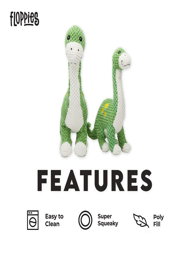fabdog Floppies Plush Dog Toy - Cute & Durable Squeaky Dog Toys - Best Squeak Toy for Puppies and All Breeds | Ideal Pet Gift| Large Brontosaurus - Image 3
