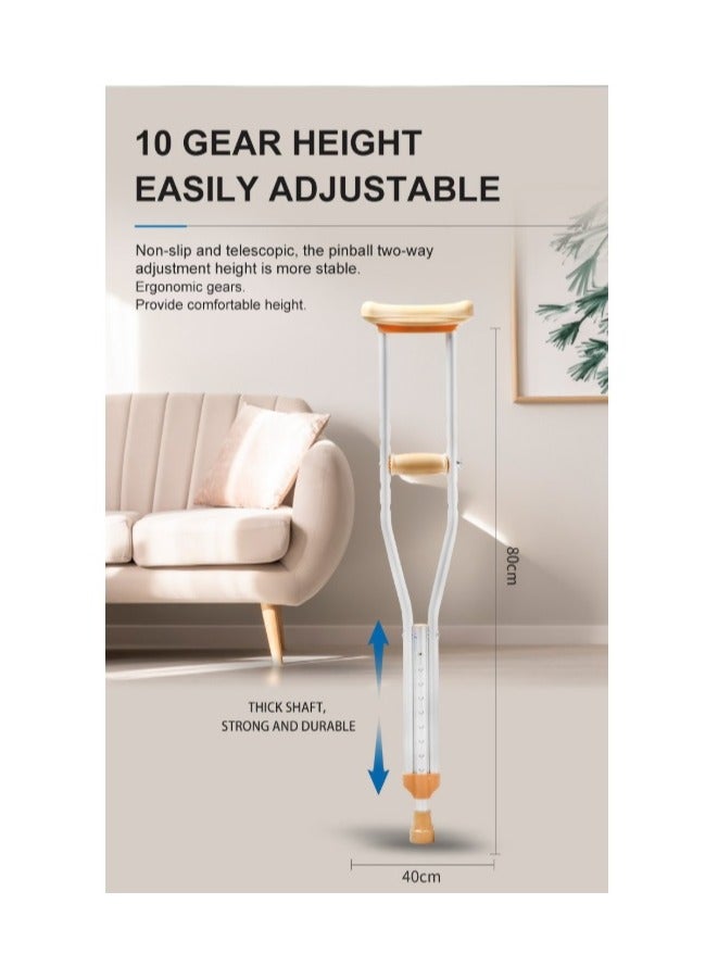 foshan Underarm Crutches, Aluminum Alloy Folding Crutches, Adjustable Height, Different sizes  - Image 3
