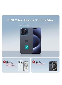 ESR ESR for iPhone 15 Pro Max Case with MagSafe, Supports Magnetic Charging, Slim Liquid Silicone Case, Shock Absorbing, Screen and Camera Protection, Cloud Series, Black  - Image 2
