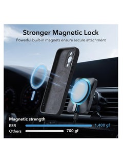 ESR ESR for iPhone 15 Pro Max Case with MagSafe, Supports Magnetic Charging, Slim Liquid Silicone Case, Shock Absorbing, Screen and Camera Protection, Cloud Series, Black  - Image 3