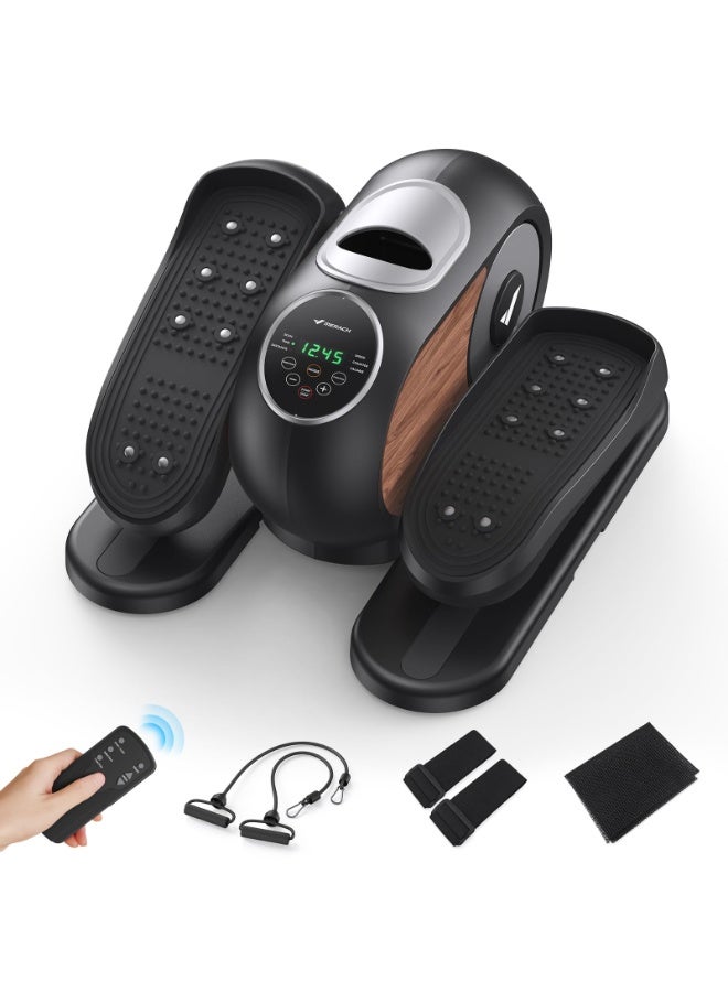 MERACH Under Desk Elliptical Machine, Ellipse Leg Exerciser for Seniors with Remote Control & 12-Speeds, Quiet Portable Electric Seated Pedal Exerciser Machine for Home Office - Image 1