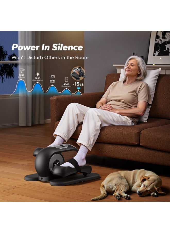 MERACH Under Desk Elliptical Machine, Ellipse Leg Exerciser for Seniors with Remote Control & 12-Speeds, Quiet Portable Electric Seated Pedal Exerciser Machine for Home Office - Image 5