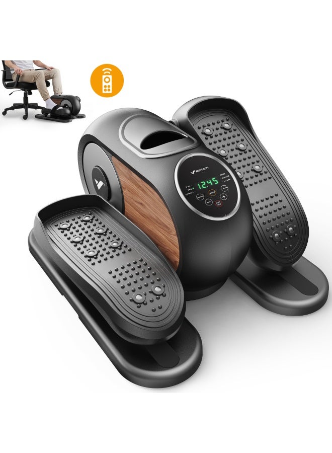 MERACH Under Desk Elliptical Machine, Ellipse Leg Exerciser for Seniors with Remote Control & 12-Speeds, Quiet Portable Electric Seated Pedal Exerciser Machine for Home Office - Image 1
