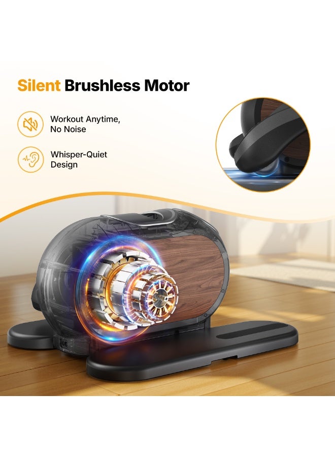 MERACH Under Desk Elliptical Machine, Ellipse Leg Exerciser for Seniors with Remote Control & 12-Speeds, Quiet Portable Electric Seated Pedal Exerciser Machine for Home Office - Image 5