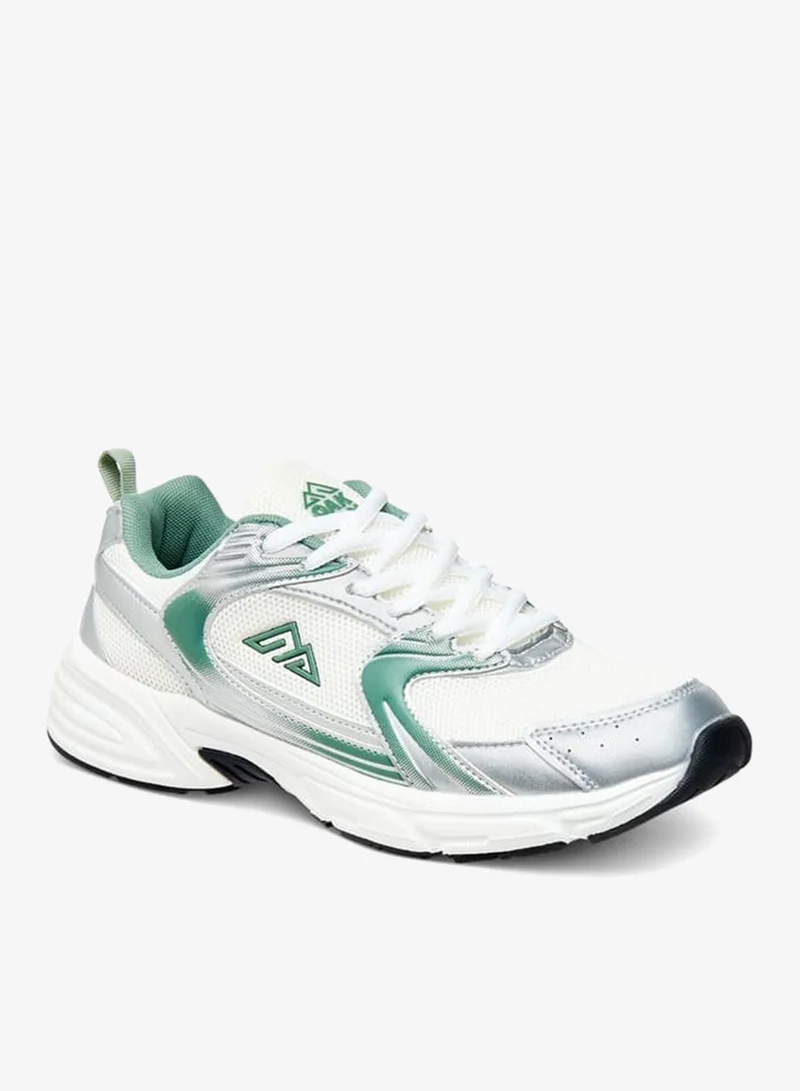 Women Panelled Shoes with Lace-Up Closure