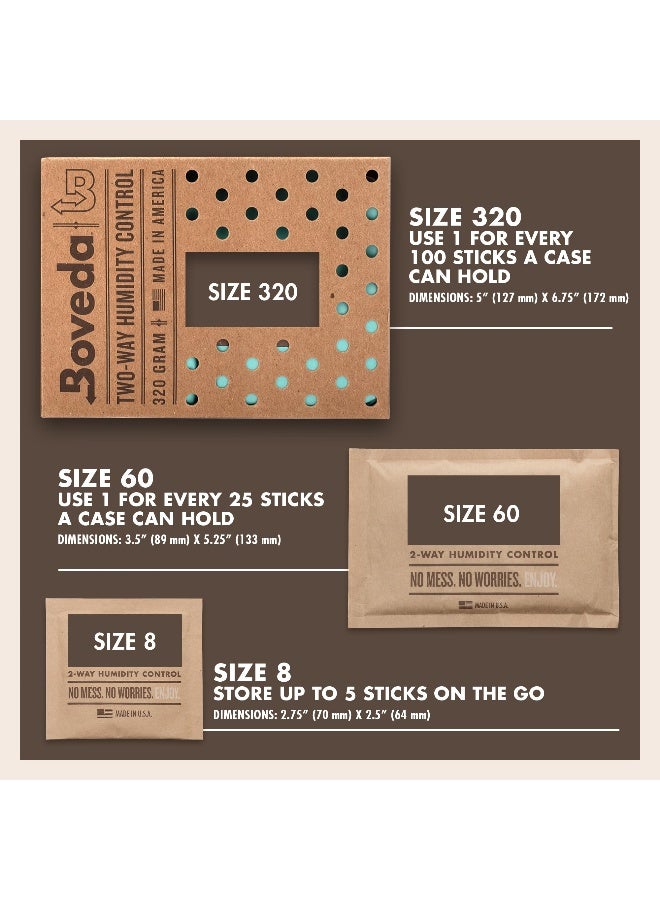 Boveda 72% Two-Way Humidity Control Packs For Wood Humidifier Boxes – Size 60 – 4 Pack – Moisture Absorbers – Humidifier Packs – Hydration Packets in Resealable Bag - Image 4