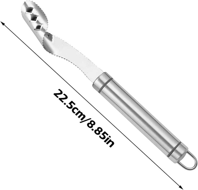 Tnyvm 2Pcs Stainless Steels Pepper Seed Corer Remover, Stainless Steel Jalapeno Tool, Chili Corer Remover with Serrated Slice and Handle Kitchen Tools, Fruit and Vegetable Corers - Image 2