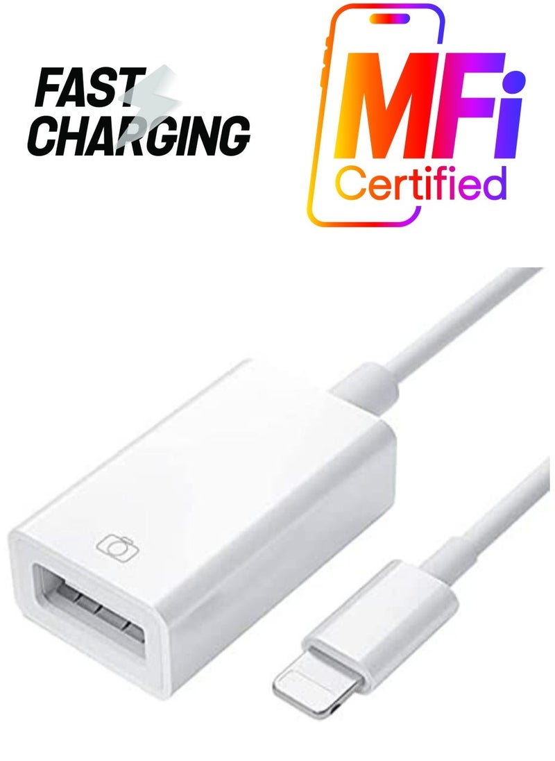 Raxoom - Premium Quality Lightning OTG/USB 3.0 Super Fast Data Transmission (White) - Image 1