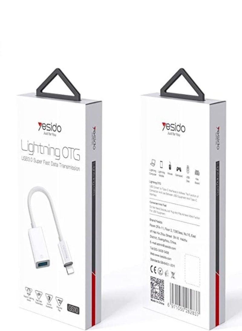 Raxoom - Premium Quality Lightning OTG/USB 3.0 Super Fast Data Transmission (White) - Image 3