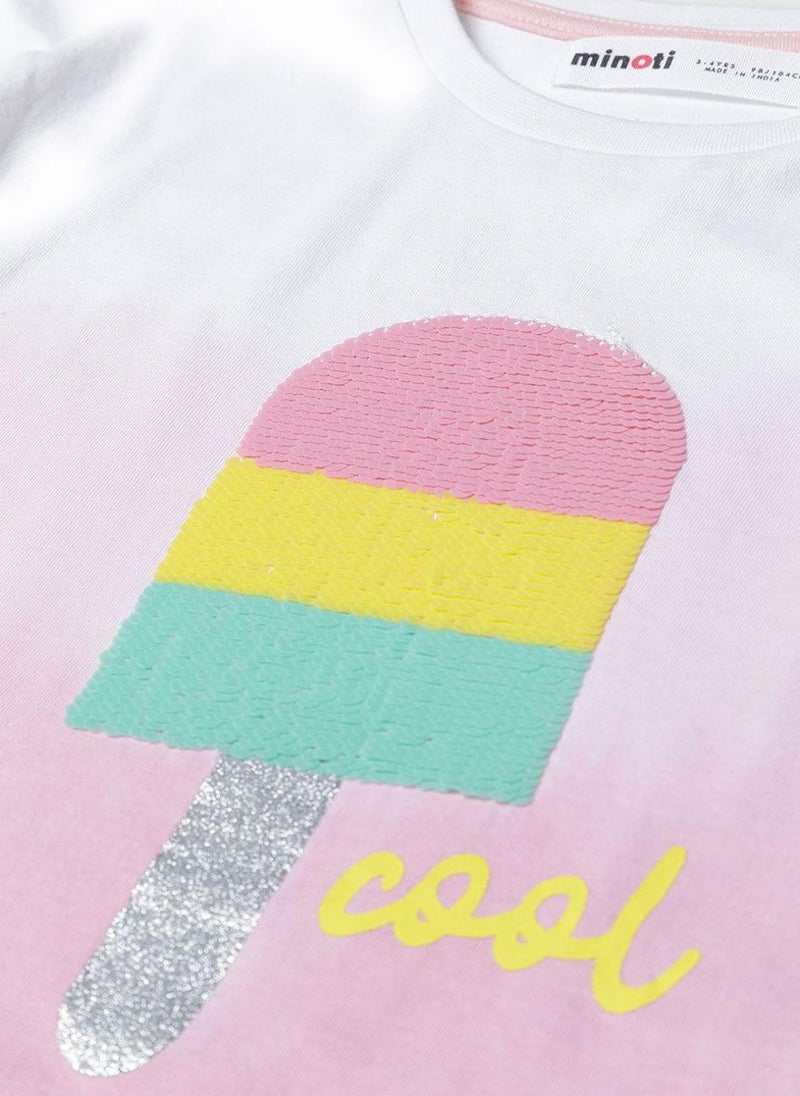 MINOTI Girls Gradient Short Sleeve T-Shirt  - Image 4