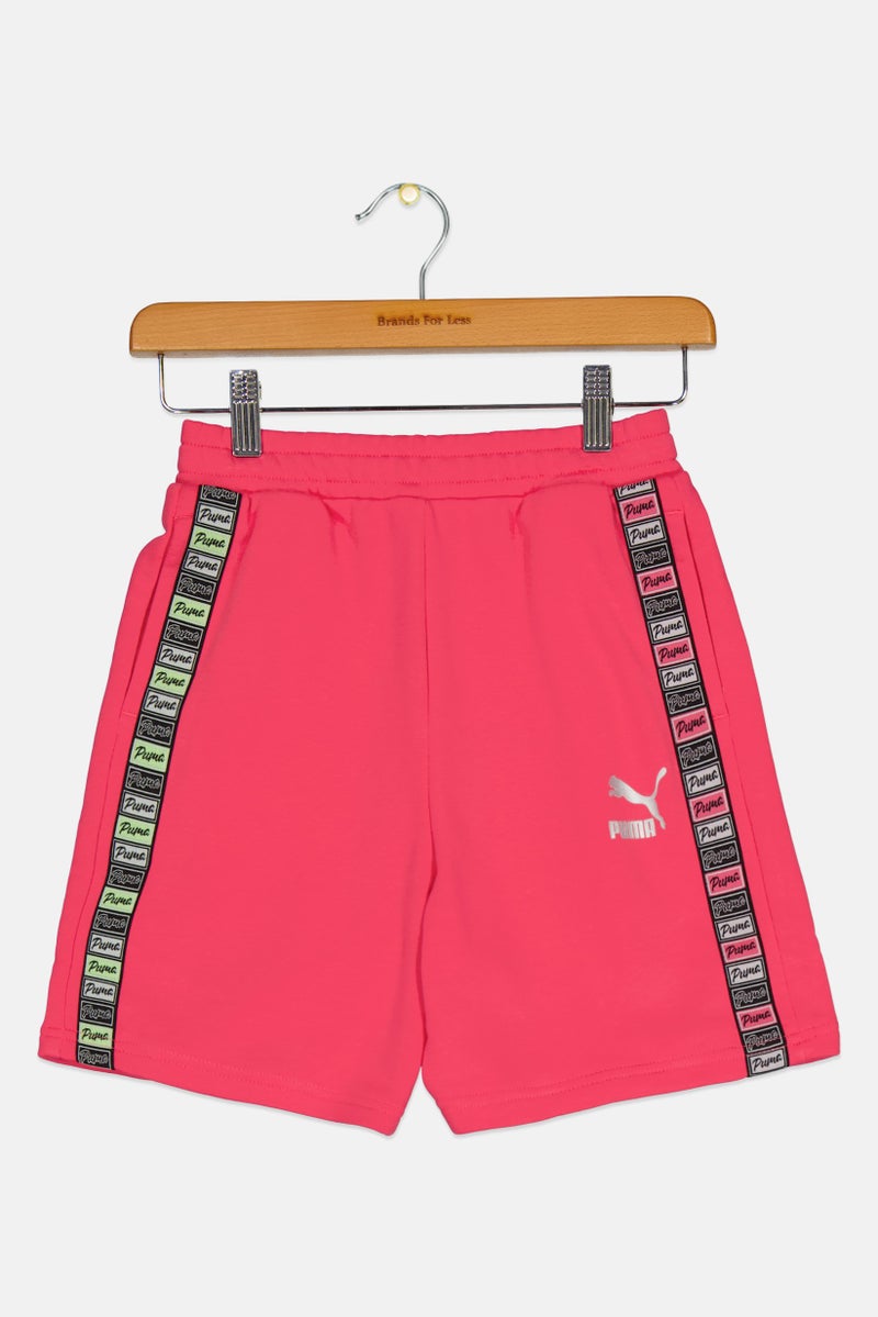 PUMA Kids Girl Sportswear Fit Training Shorts, Pink  - Image 1