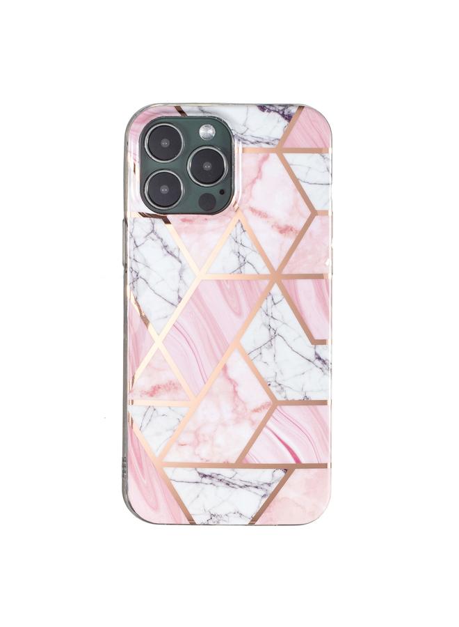 زبون جراب لهاتف iPhone 13 Pro مصنوع من مادة TPU بنمط رخامي مطلي بالكهرباء - Image 2