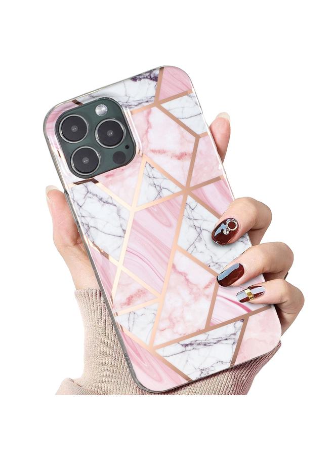 زبون جراب لهاتف iPhone 13 Pro مصنوع من مادة TPU بنمط رخامي مطلي بالكهرباء - Image 5