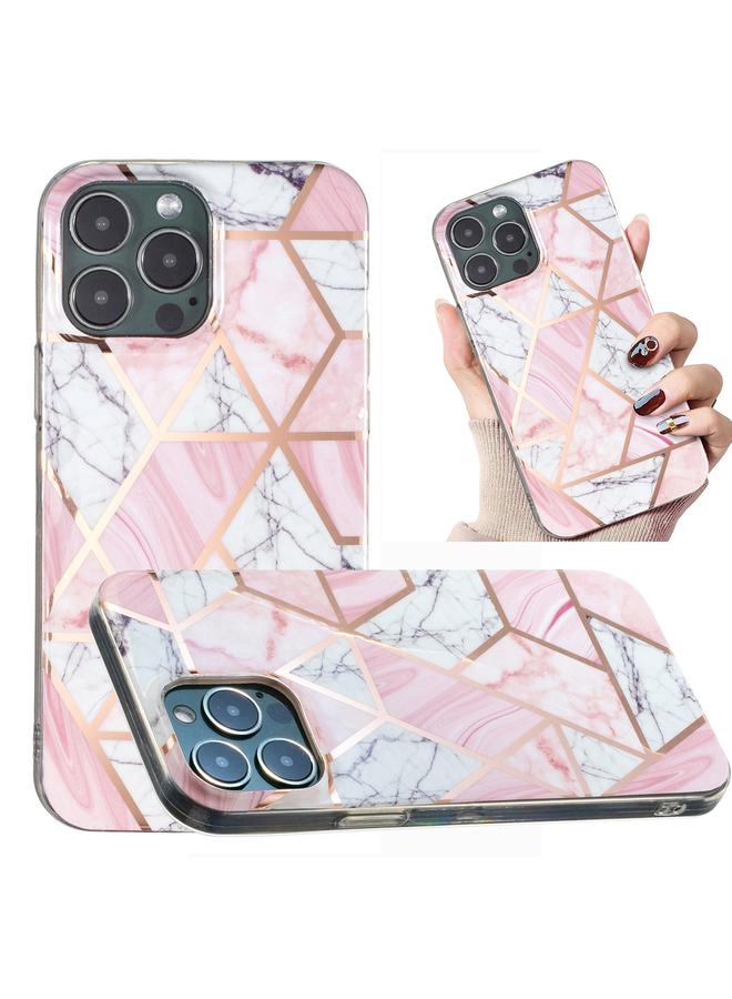 زبون جراب لهاتف iPhone 13 Pro مصنوع من مادة TPU بنمط رخامي مطلي بالكهرباء - Image 1