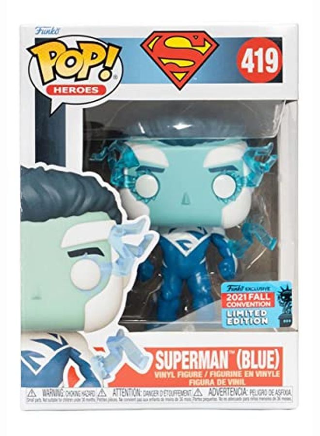 Funko تمثال سوبرمان الأزرق من الفينيل - إصدار حصري لمعرض 2021 - Image 4