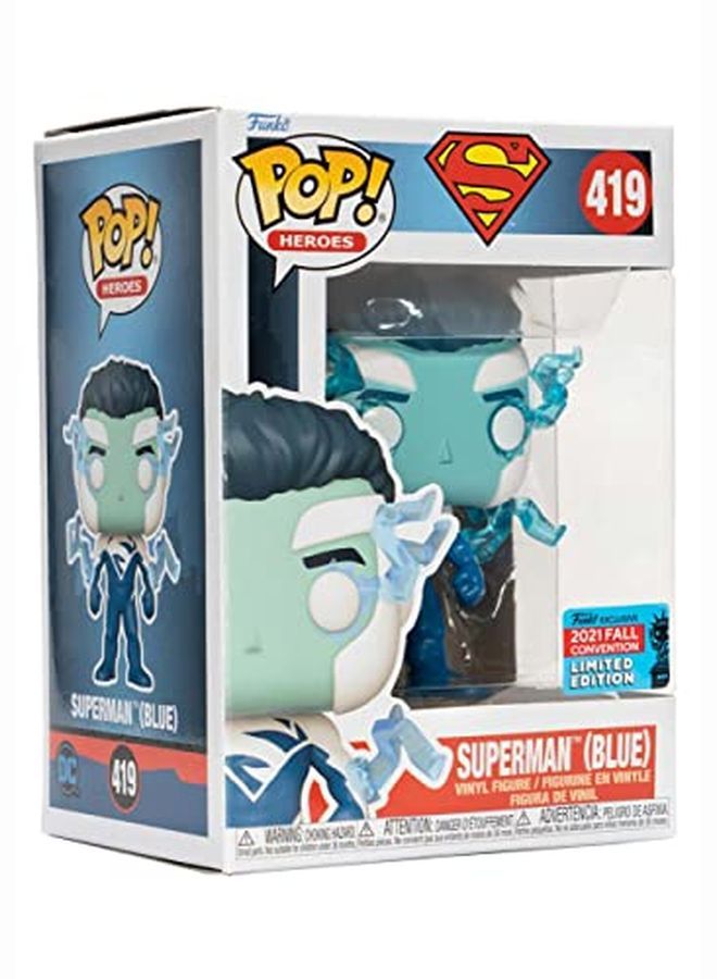 Funko تمثال سوبرمان الأزرق من الفينيل - إصدار حصري لمعرض 2021 - Image 5