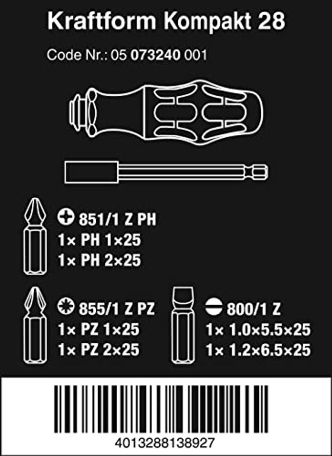 Wera 05073240001 Kraftform Kompakt 28 Sb Combi-Driver With Magazine - Image 5