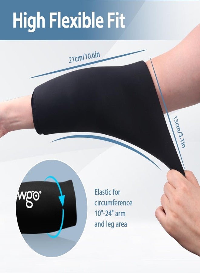 NEWGO Elbow Ice Pack for Tendonitis, Elbow Ice Wrap Ice Sleeve Arm Flexible Ice Packs Cold Therapy Compression Ice Sleeve for Elbow, Knee, Calf Pain Relief, Inflammation, Injuries - Image 4
