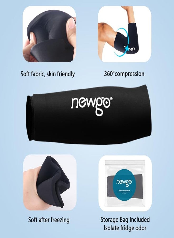 NEWGO Elbow Ice Pack for Tendonitis, Elbow Ice Wrap Ice Sleeve Arm Flexible Ice Packs Cold Therapy Compression Ice Sleeve for Elbow, Knee, Calf Pain Relief, Inflammation, Injuries - Image 3