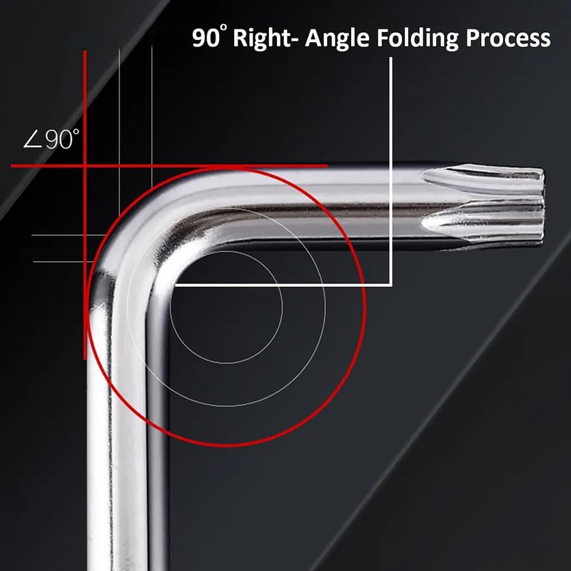 Harden 9Pcs Medium Torx Key Wrench Stron Grip Durable Easy to Carry Plastic Clip for Storing 540601 - Image 5