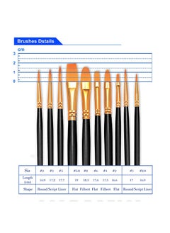 Generic 2 Pack 20 Pcs Round Pointed Tip Paintbrushes Nylon Hair Artist Acrylic Paint Brushes for Acrylic Oil Watercolor, Face Nail Art, Miniature Detailing & Rock Painting, Black  - Image 4