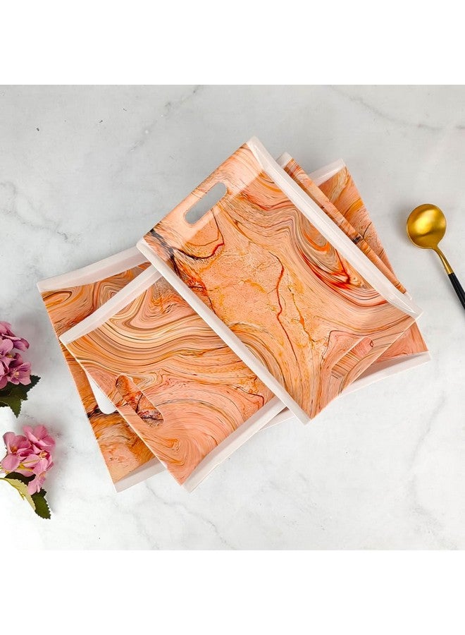 UPC Crystal by UPC Melamine Serving Tray, Set of 3 (Medium and Large Size) Villori Series Tray-VIL16 - Image 3