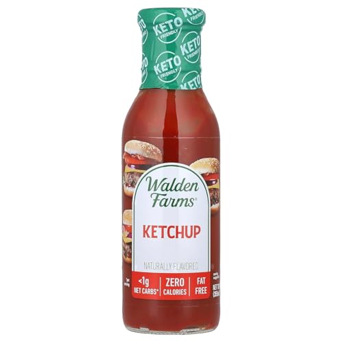 Walden Farms Ketchup – Zero Calorie, Sugar Free, Keto & No Carb Classic Tomato Condiment for Burgers, Fries & More – 12 oz Bottle - Image 1