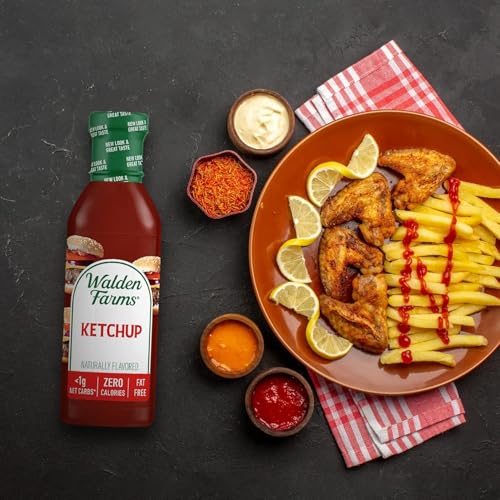 Walden Farms Ketchup – Zero Calorie, Sugar Free, Keto & No Carb Classic Tomato Condiment for Burgers, Fries & More – 12 oz Bottle - Image 4