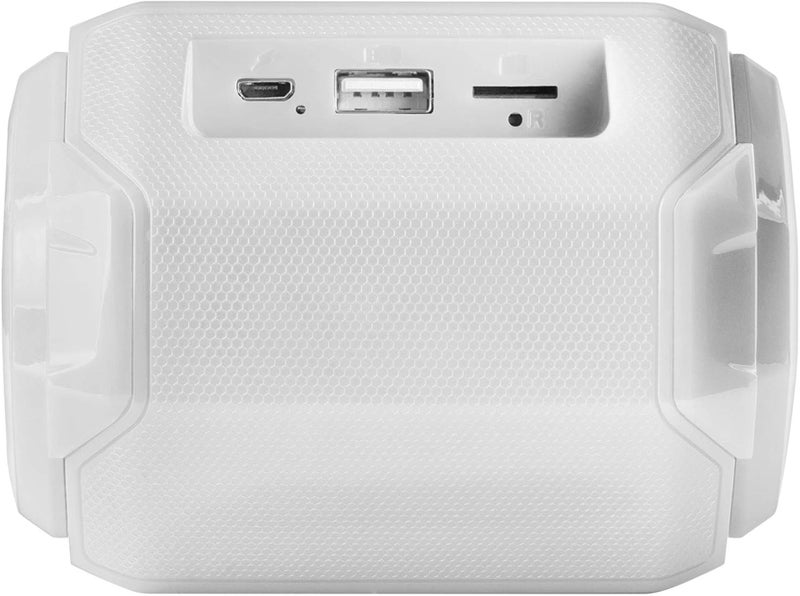 مارس_جيمنج مارس جيمنج MSBAX، مكبر صوت بلوتوث RGB، مدمج، 10 واط، USB/بطاقة MicroSD/راديو، أبيض - Image 3
