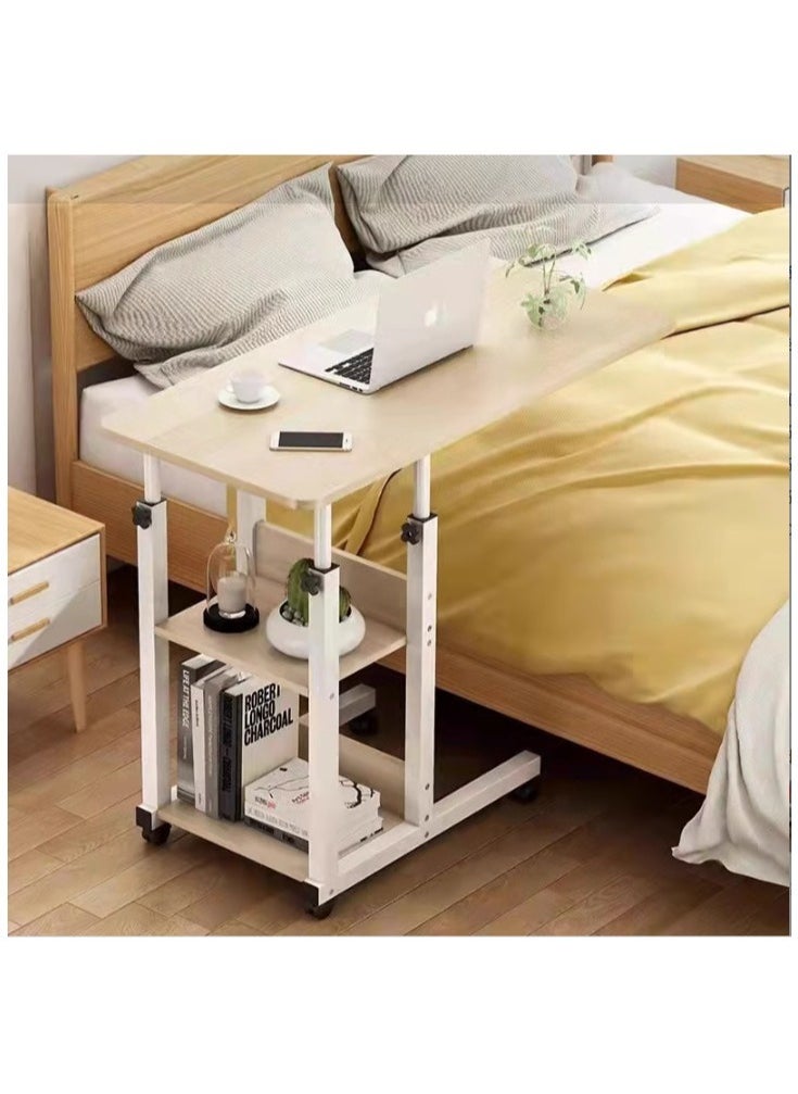 XICEN Adjustable laptop desk table with Storage Shelves for bedroom, living room, office and sofa(walnut)  - Image 2