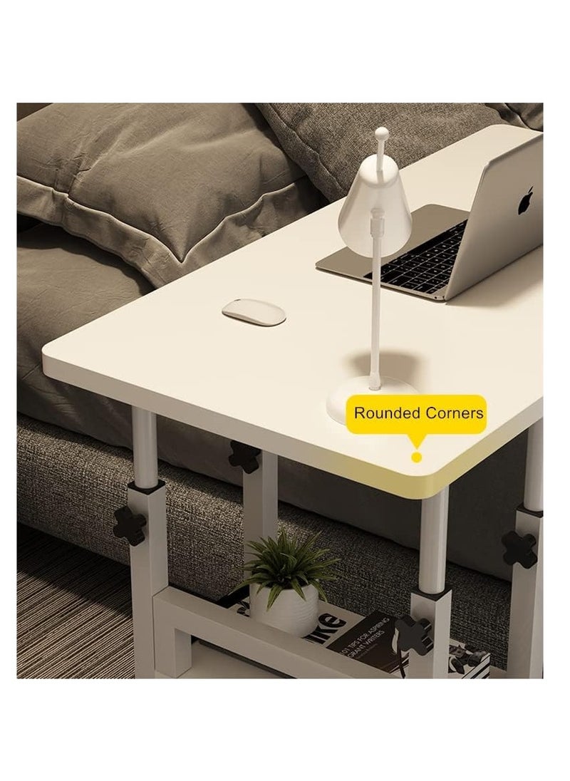 XICEN Adjustable laptop desk table with Storage Shelves for bedroom, living room, office and sofa(walnut)  - Image 4