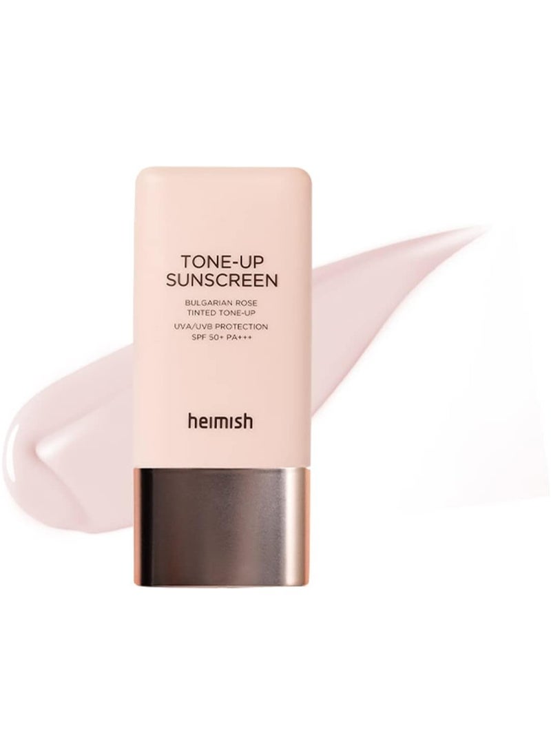 Heimish Heimish heimish Bulgarian Rose Tone-up Sunscreen SPF50+ PA+++ 1.01 fl.oz / 30ml | All-In-One Make up sunscreen | UV Protection, Primer, Tone up, moisture Facial cream, Korean Beauty 