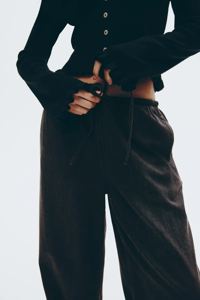 H&M Denim drawstring trousers