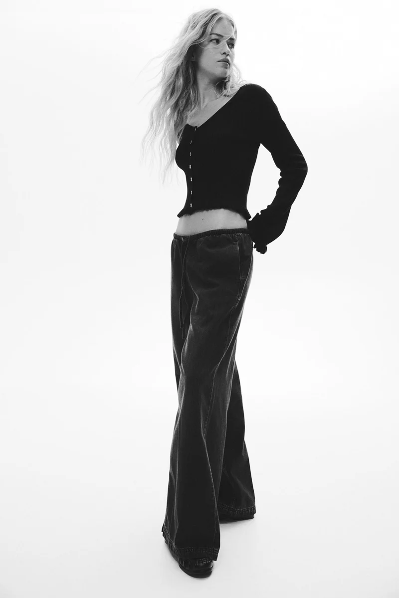 H&M Denim drawstring trousers