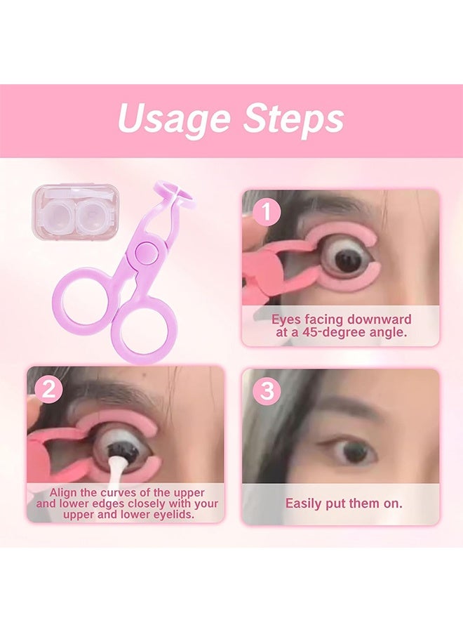 واي جيه مجموعة أدوات إدخال وإزالة العدسات اللاصقة المكونة من 6 قطع، عصا سيليكون للعدسات اللاصقة، موسّع للجفن ومجموعة ملاقط، أداة تطبيق العدسات اللاصقة بدون متاعب للعدسات الملونة والناعمة، مناسبة للسفر - Image 2