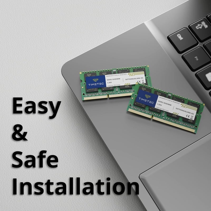 Timetec 16GB KIT(2x8GB) DDR3L/DDR3 1600MHz(DDR3L-1600) PC3L-12800 Non-ECC Unbuffered 1.35V/1.5V CL11 2Rx8 Dual Rank 204 Pin SODIMM Laptop Notebook RAM - Image 4