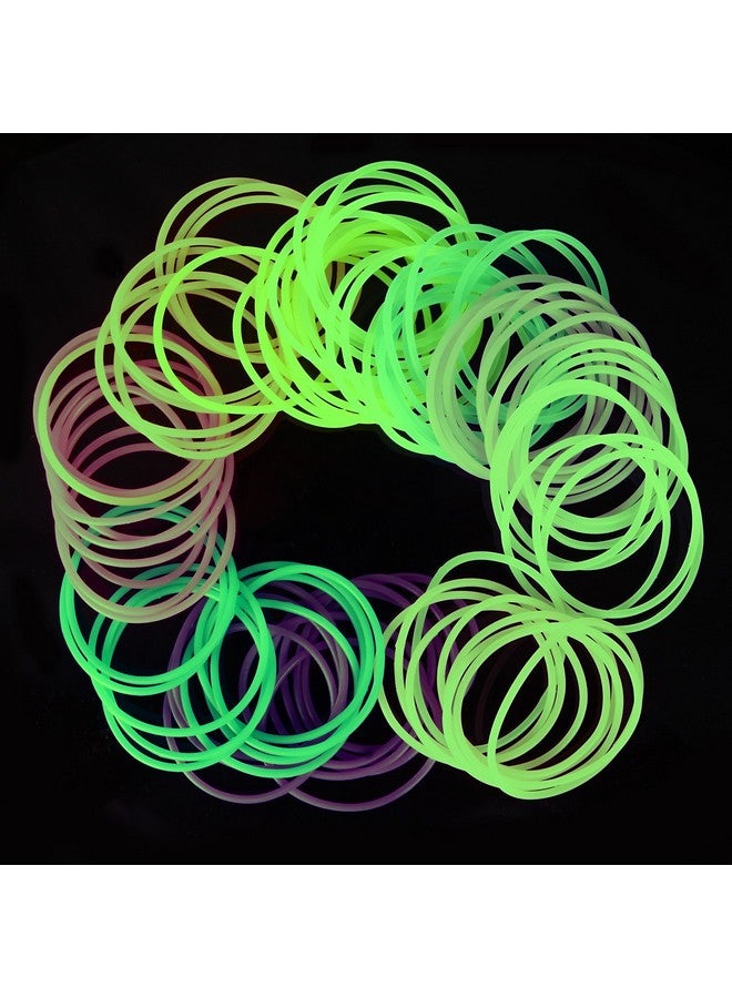 Senkary 120 Pieces Silicone Jelly Bracelets Rainbow Glow Neon Stretchable 80s Bracelets Bands Hair Ties for Party Favors, Adults, Women (10 Colors) - Image 5