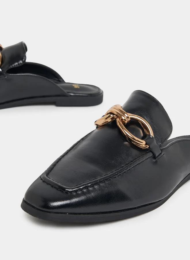 Styli Buckle Trim Slip On Mules