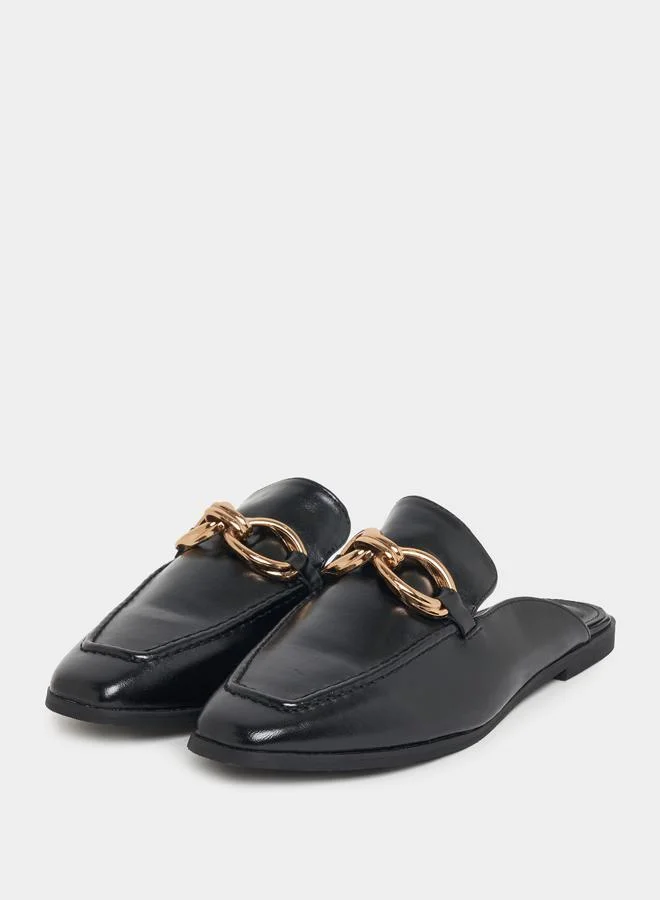 Styli Buckle Trim Slip On Mules
