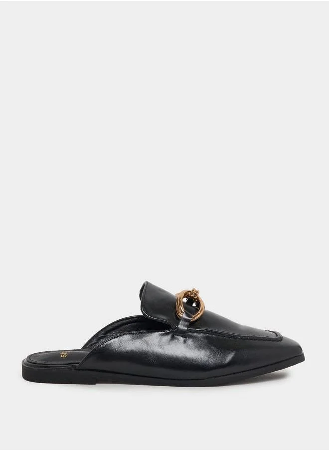 Styli Buckle Trim Slip On Mules