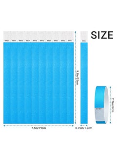 TsMADDTs 360Pcs Neon Blue Paper Wristbands For Events Printable Wrist Bands  - Image 2