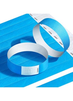 TsMADDTs 360Pcs Neon Blue Paper Wristbands For Events Printable Wrist Bands  - Image 1